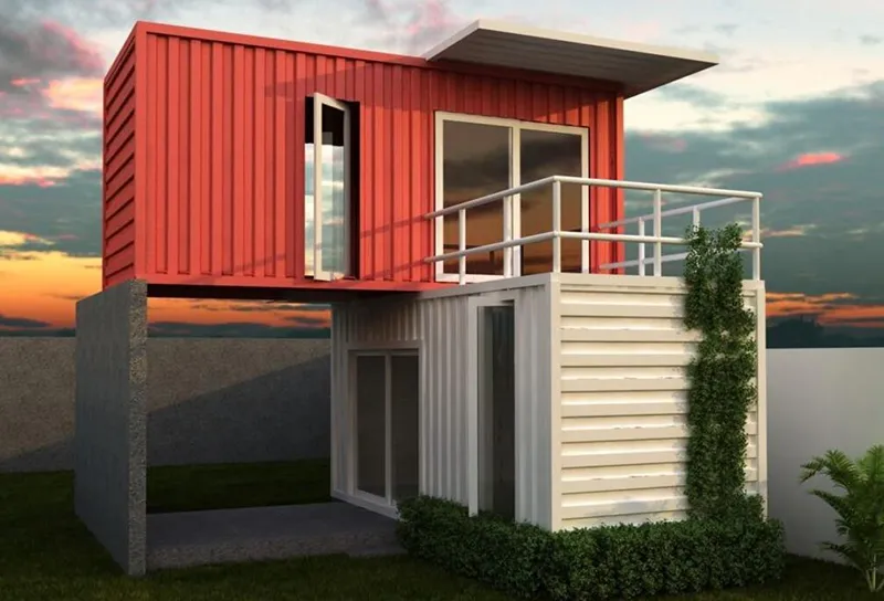 Portable assembled prefab tiny container house