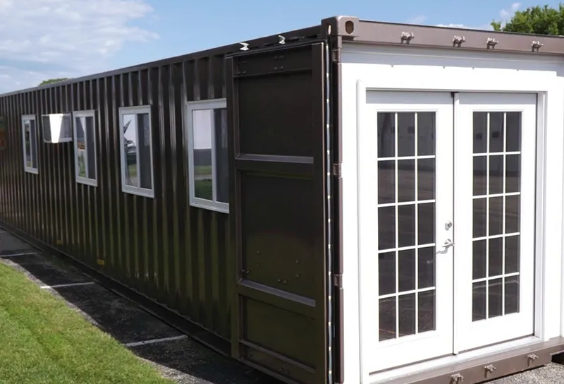 Tiny modular flat pack container house