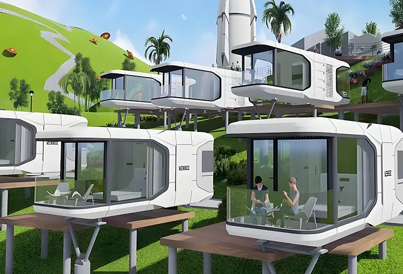 Space Capsule Container House with Smart System